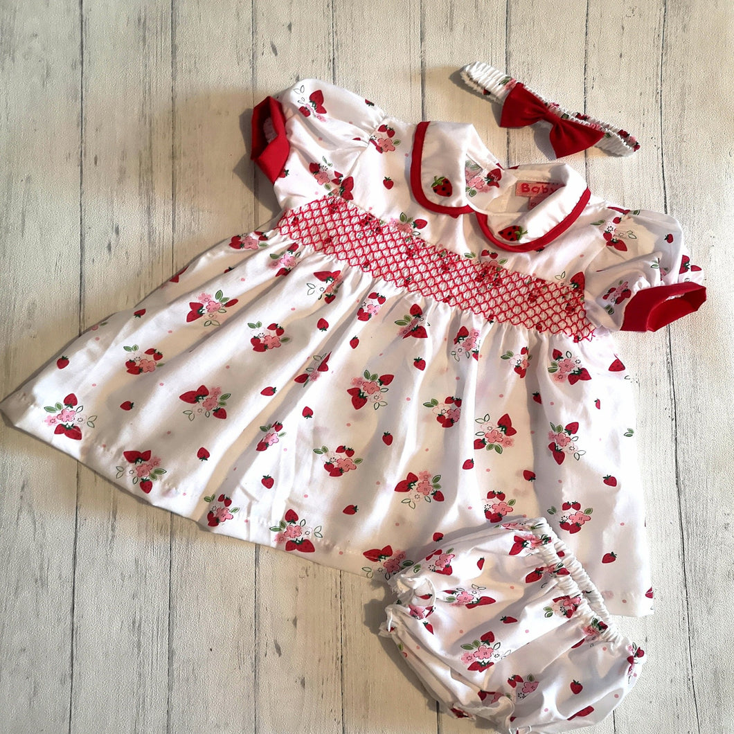 Red Floral Empire Dress