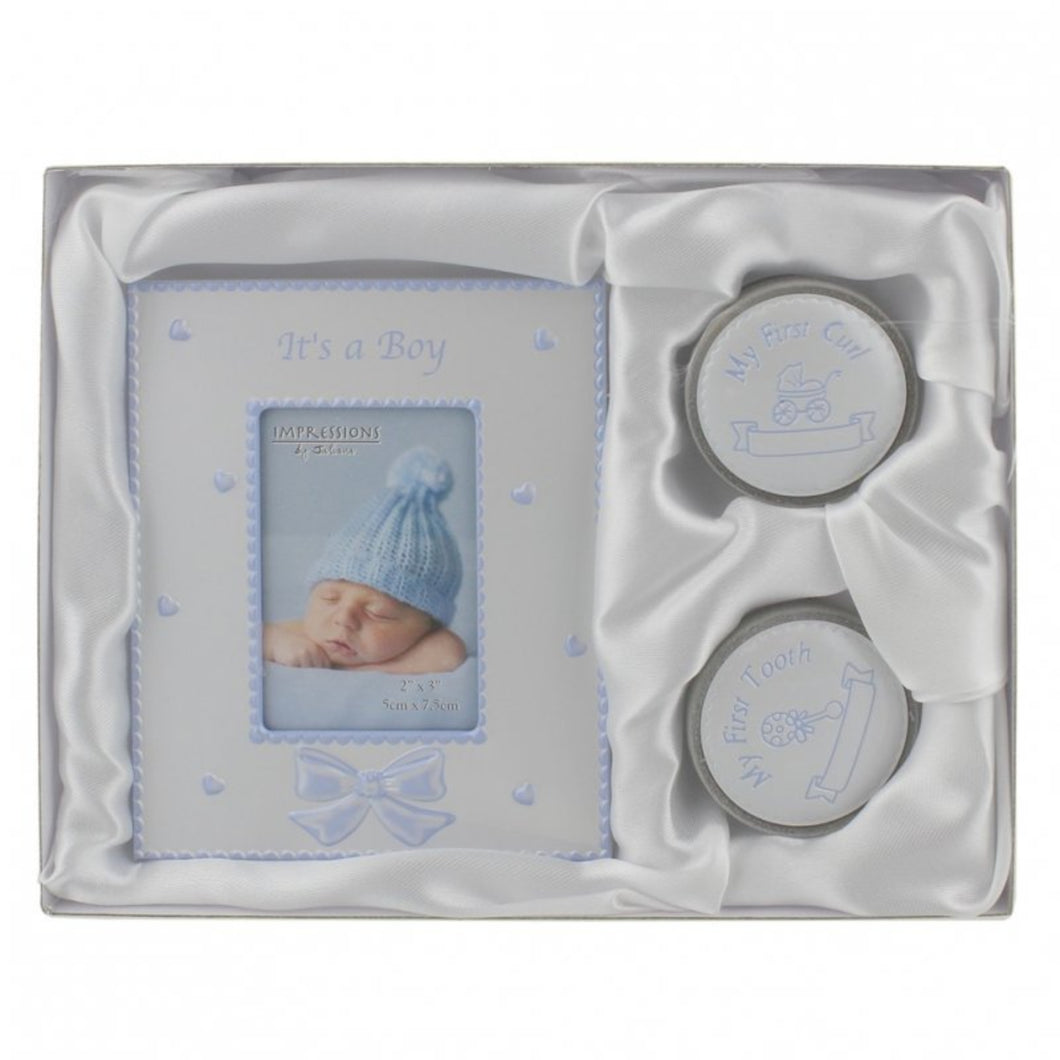 It's A Boy, newborn gift, baby keepsake gift, keepsake, newborn, baby boy, first curl, first tooth