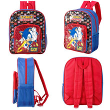 Load image into Gallery viewer, sonic the hedgehog, backpack, school bag, kids backpack, disney, character
