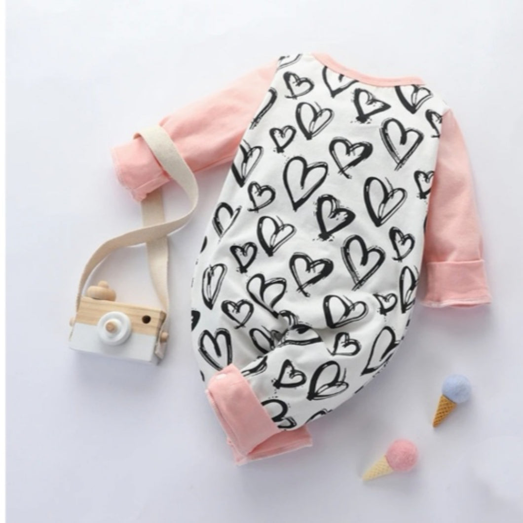 Heart Print Jumpsuit