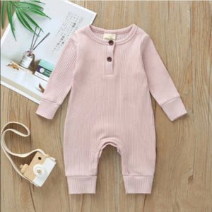 Pink Ribbed Romper