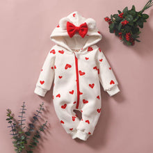 Load image into Gallery viewer, Cute heart print jumpsuit

