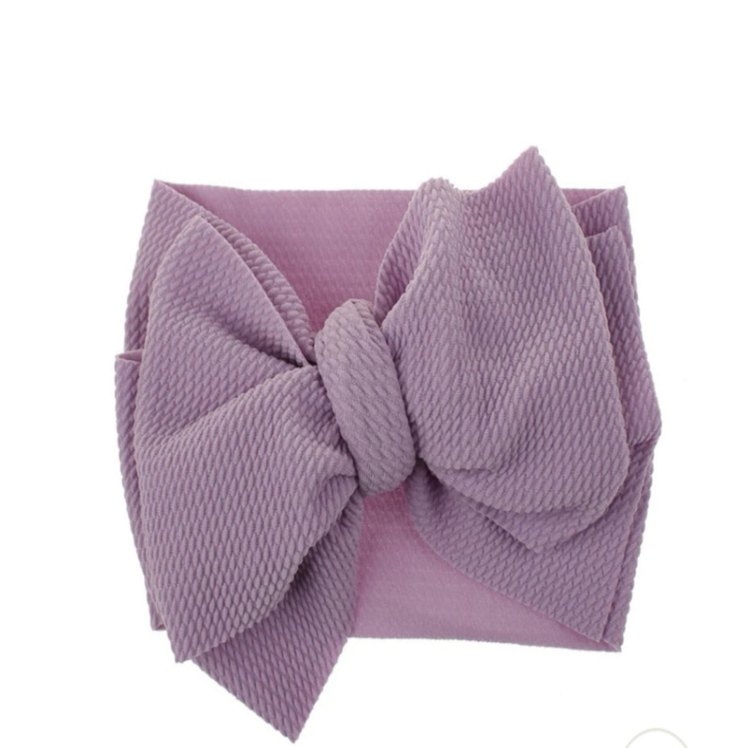 Large Purple Bow Headband