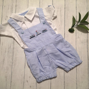 Sail Boat Dungarees Romper