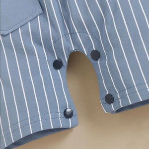 Striped Dungaree Set
