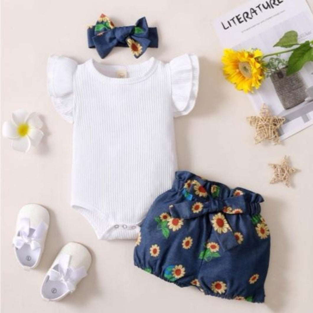 Sunflower Shorts Set