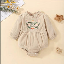 Load image into Gallery viewer, baby girl, baby romper, baby outfit, floral romper, newborn, baby clothing, baby shower, baby gift,
